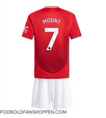 Manchester United Mason Mount #7 Hjemmebanetrøje Børn 2024-25 Kortærmet (+ Korte bukser)